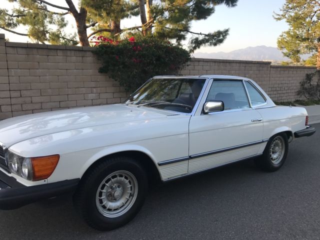 1980 White Mercedes-Benz SL-Class Convertible