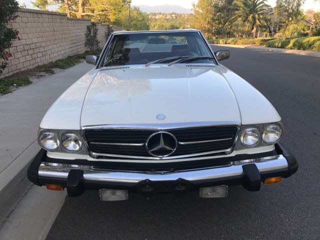 1980 White Mercedes-Benz SL-Class Convertible