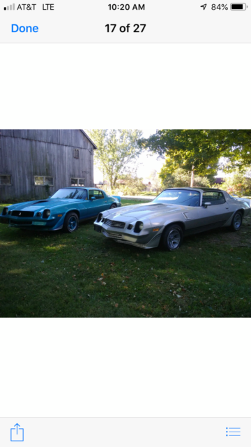 1980 Silver Chevrolet Camaro Coupe