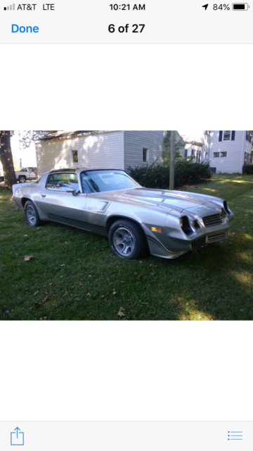 1980 Silver Chevrolet Camaro Coupe
