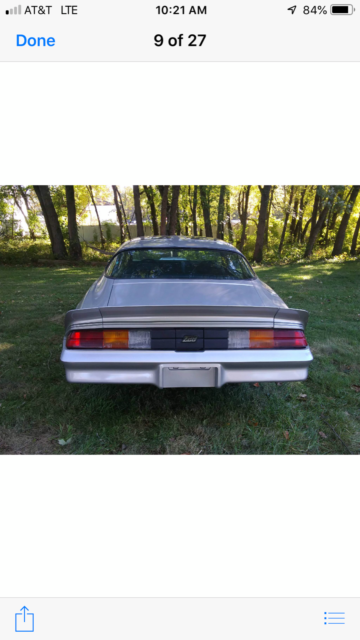 1980 Silver Chevrolet Camaro Coupe