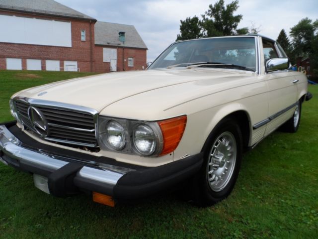 1981 Cream Mercedes-Benz SL-Class Convertible