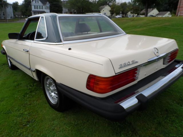1981 Cream Mercedes-Benz SL-Class Convertible