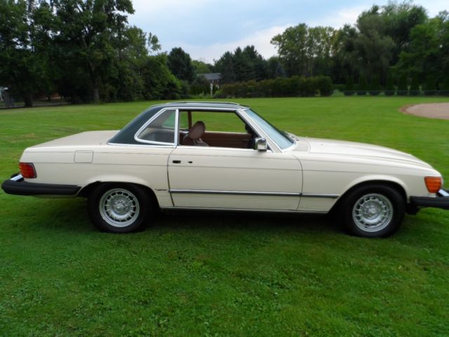 1981 Cream Mercedes-Benz SL-Class Convertible