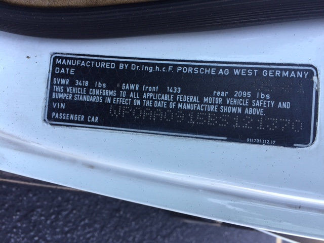 1981 White Porsche 911 Coupe