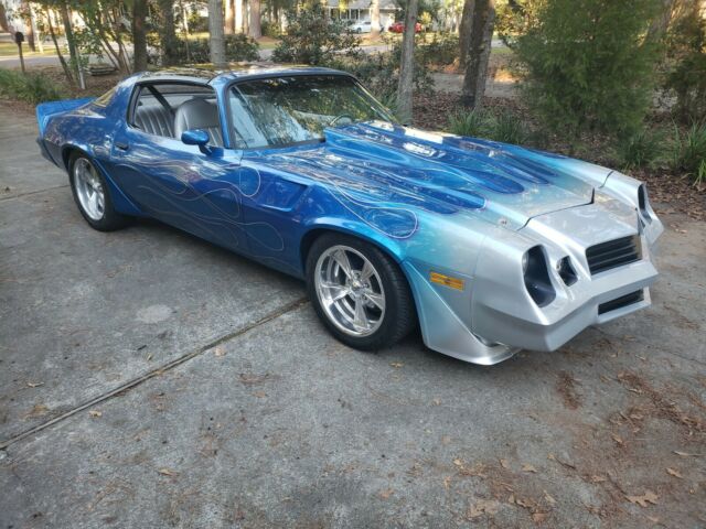 1981 Blue/silver Chevrolet Camaro Coupe