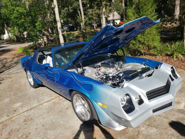 1981 Blue/silver Chevrolet Camaro Coupe