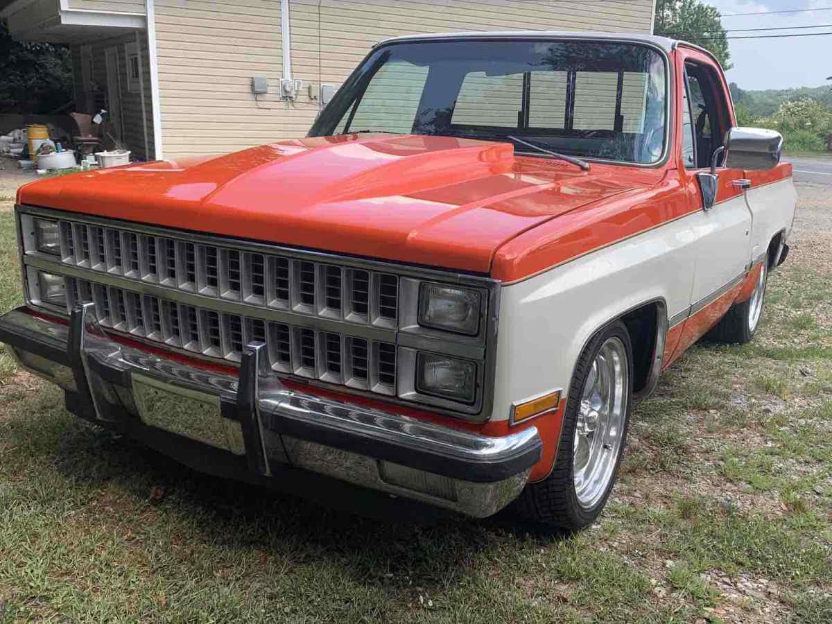 1981 Orange Chevrolet C10 Pickup
