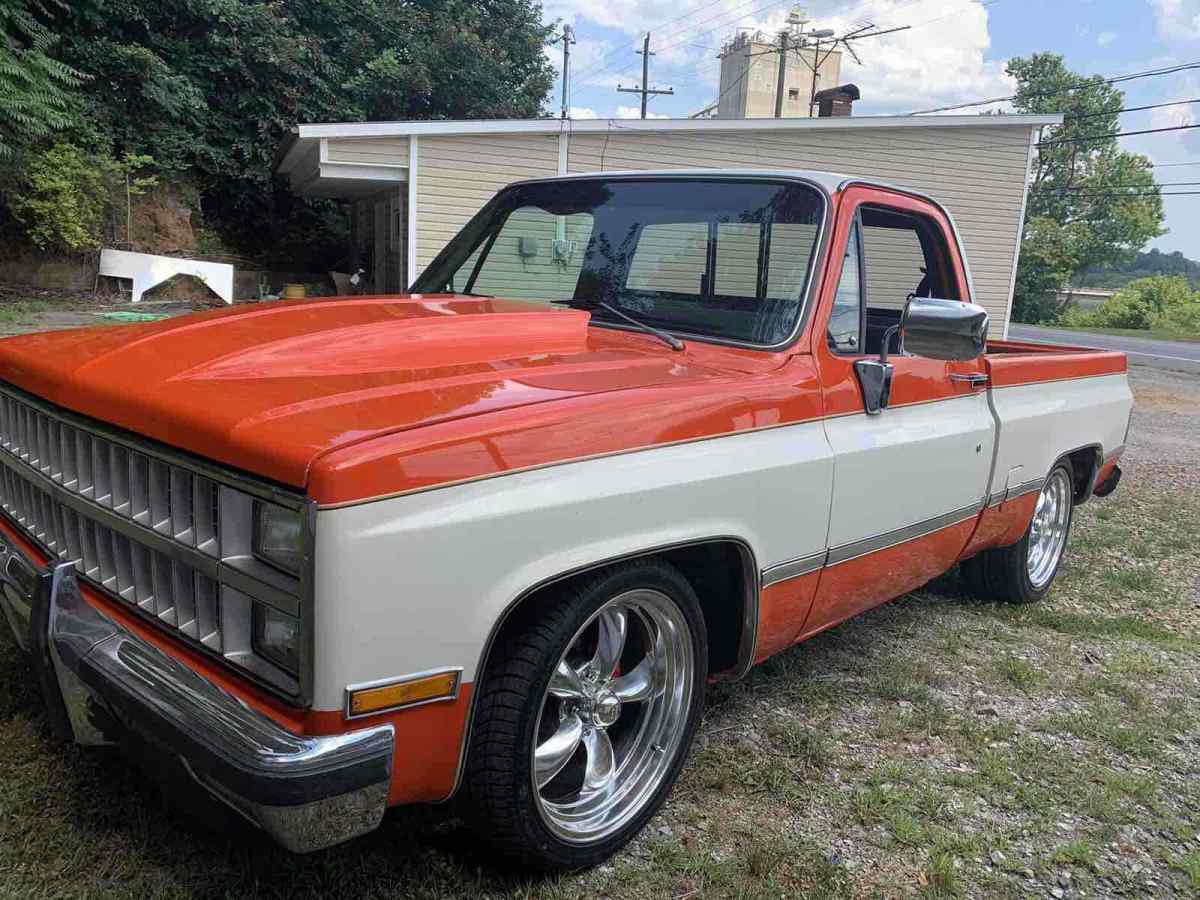 1981 Orange Chevrolet C10 Pickup