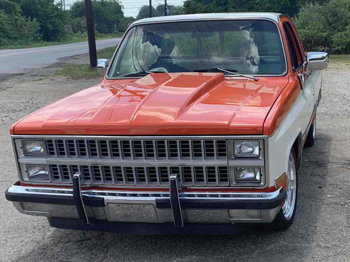 1981 Orange Chevrolet C10 Pickup