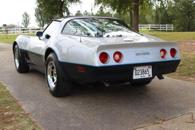 1981 Silver / Blue Chevrolet Corvette Coupe