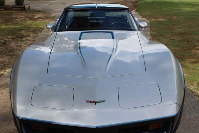 1981 Silver / Blue Chevrolet Corvette Coupe