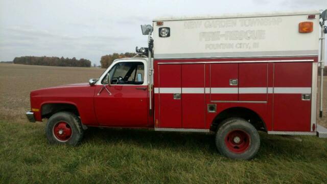 1981 Red Chevrolet C/K Pickup 3500 Standard Cab Pickup