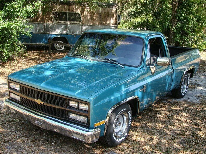 1981 Turquoise Chevrolet Silverado 1500 REG CAB