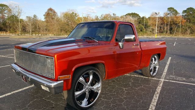 1981 Orange/Black Chevrolet C-10 Cab & Chassis