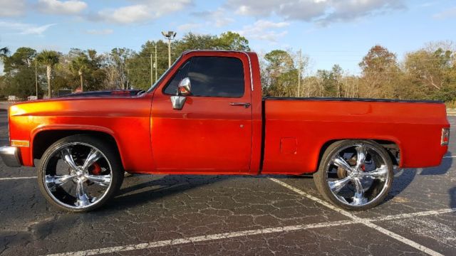 1981 Orange/Black Chevrolet C-10 Cab & Chassis