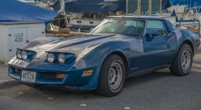1981 Blue Chevrolet Corvette Convertible