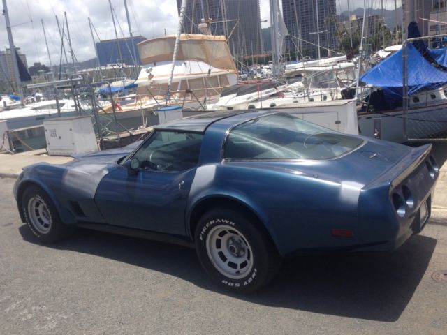 1981 Blue Chevrolet Corvette Convertible