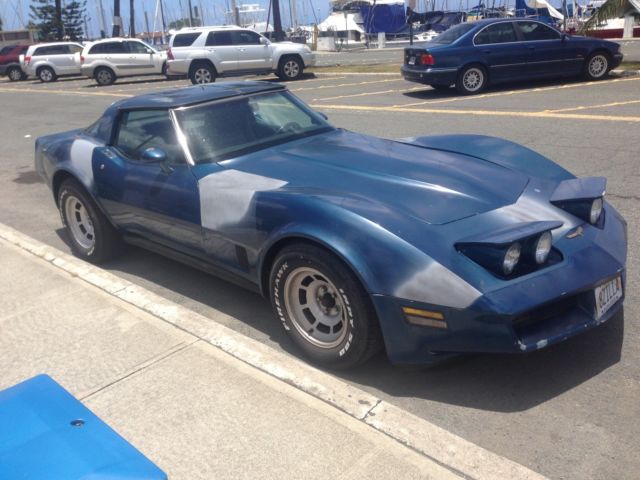 1981 Blue Chevrolet Corvette Convertible