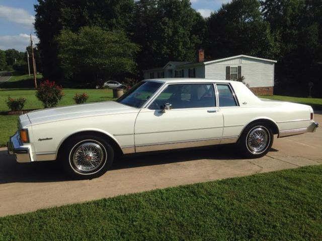 1981 White Chevrolet Capriceold Sedan
