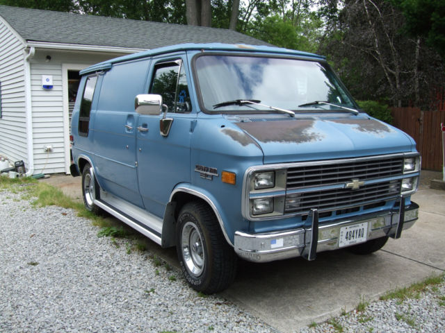 1981 Blue Chevrolet G20 Van