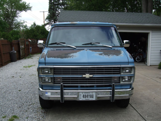 1981 Blue Chevrolet G20 Van