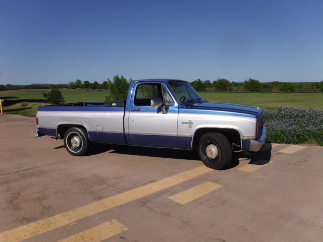 1981 Blue/Silver Chevrolet C/K Pickup 1500 Standard Cab Pickup