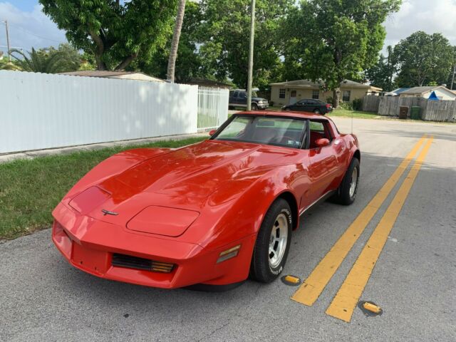 1981 Red Chevrolet Corvette