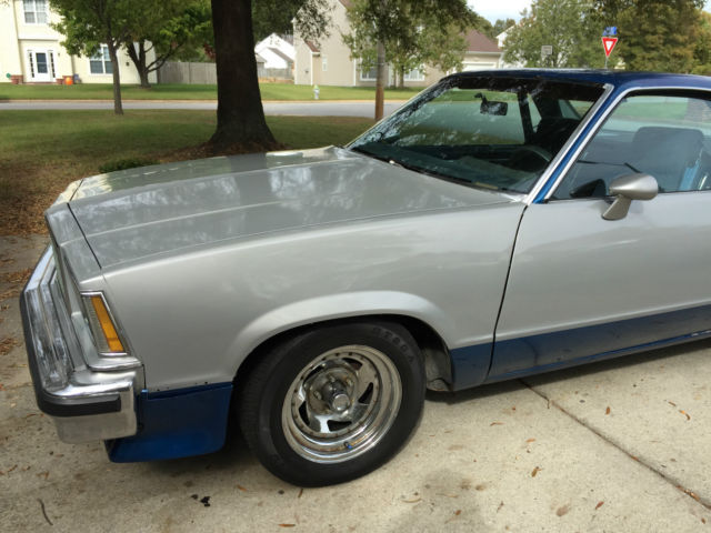 1981 Two Tone Silver and Blue Chevrolet El Camino 2 Door