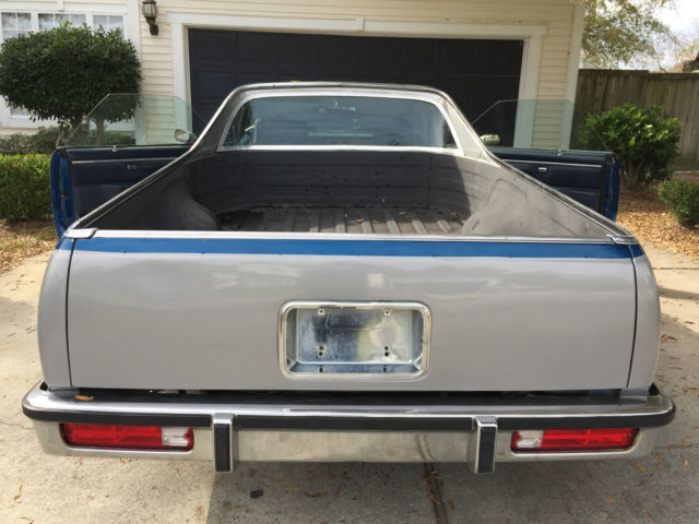1981 Two Tone Silver and Blue Chevrolet El Camino 2 Door