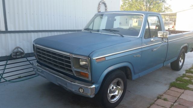 1981 Blue Ford F-100 Standard Cab Pickup