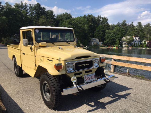 1981 Yellow Toyota Land Cruiser Standard Cab Pickup