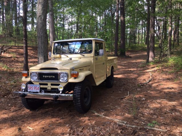 1981 Yellow Toyota Land Cruiser Standard Cab Pickup