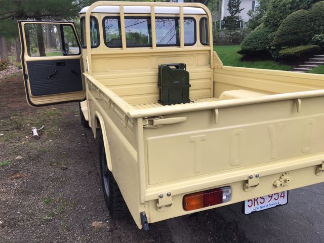 1981 Yellow Toyota Land Cruiser Standard Cab Pickup