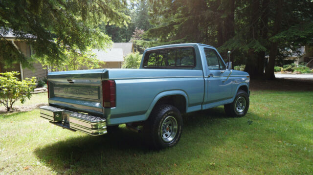 1981 Blue Ford F-150 reg cab