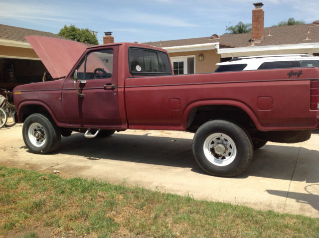 1981 Red Ford F-250 Regular Cab