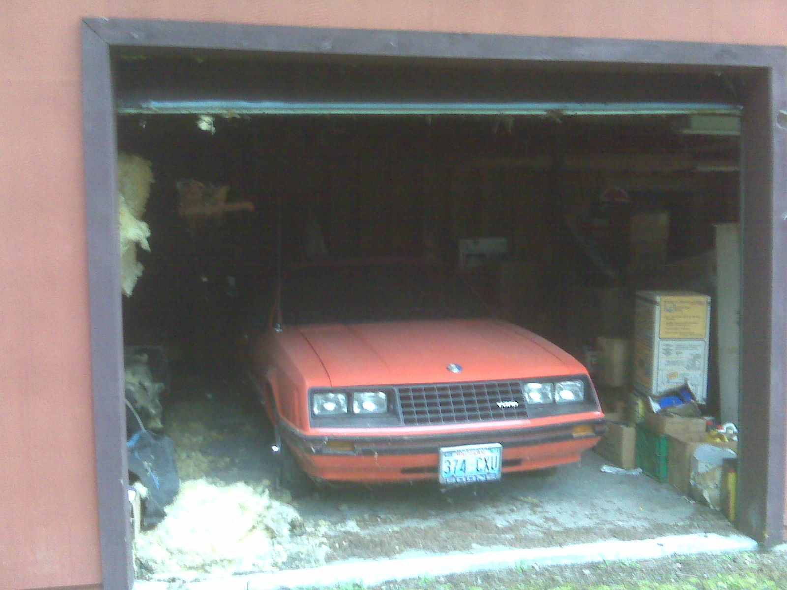 1981 Orange Ford Mustang Hatchback