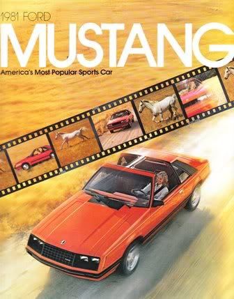 1981 Orange Ford Mustang Hatchback