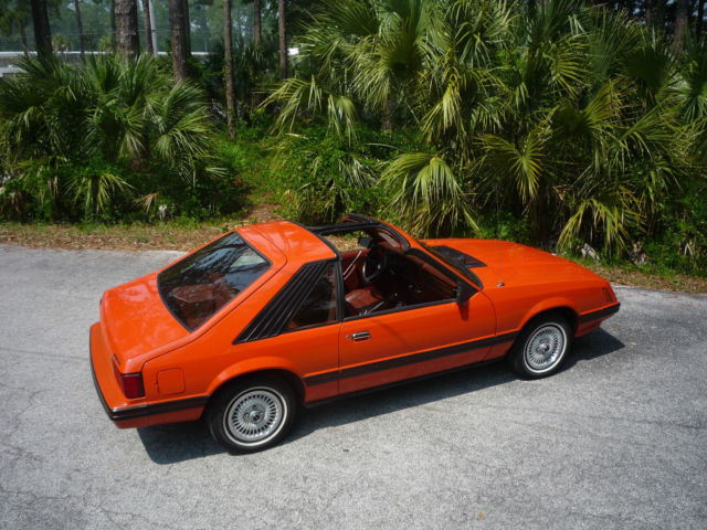 1981 Orange Ford Mustang Hatchback