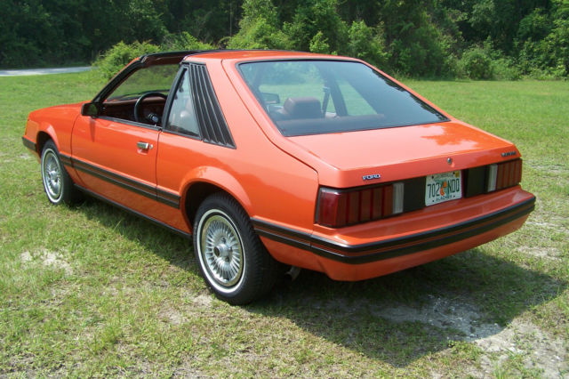 1981 Orange Ford Mustang Hatchback
