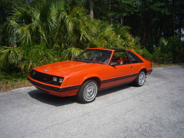 1981 Orange Ford Mustang Hatchback