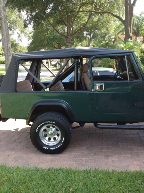 1981 Black Diamond Pearl (Green) Jeep CJ Removable soft top and sides