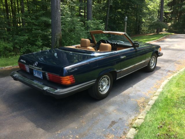 1981 Blue Mercedes-Benz SL-Class Convertible