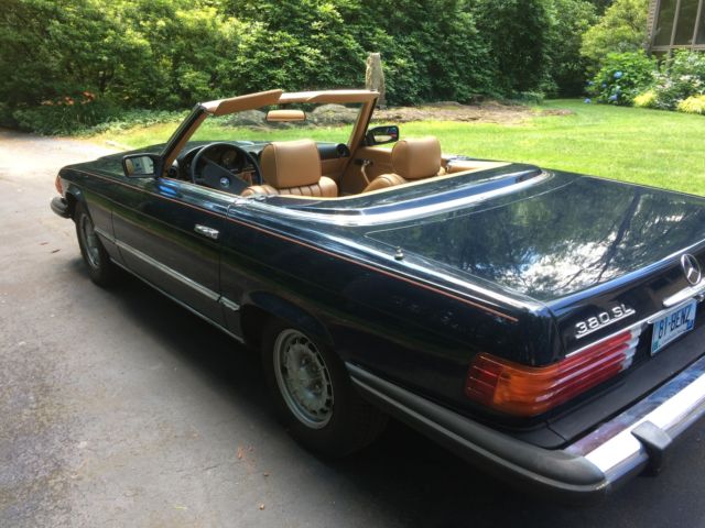 1981 Blue Mercedes-Benz SL-Class Convertible