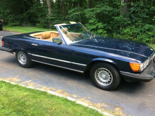 1981 Blue Mercedes-Benz SL-Class Convertible