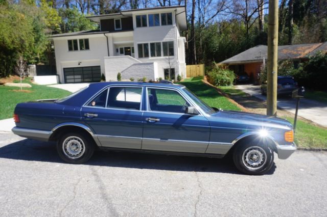 1981 Blue Mercedes-Benz S-Class Sedan