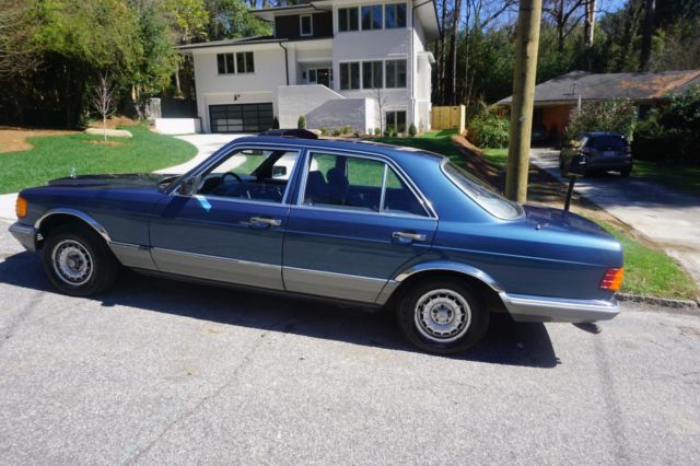 1981 Blue Mercedes-Benz S-Class Sedan