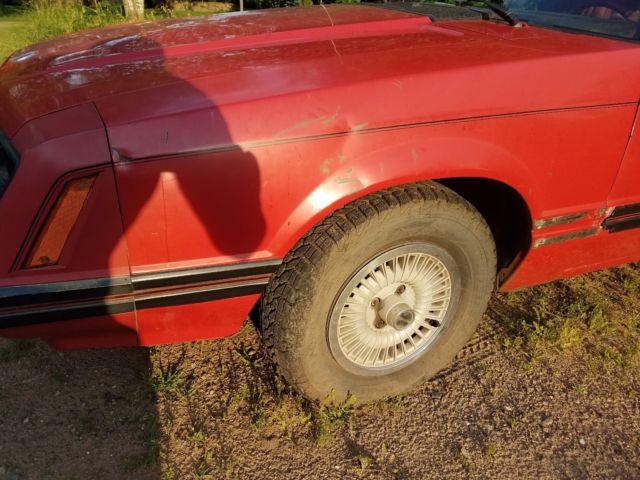 1981 Red Ford Mustang Coupe