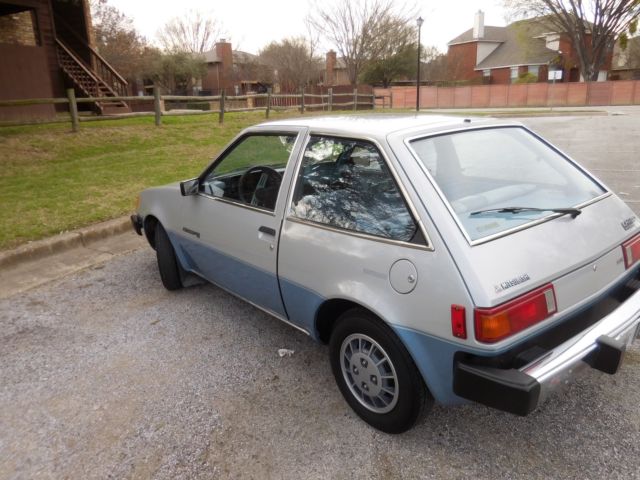 1981 Blue/Silver Dodge Colt 2 Door Hatchback