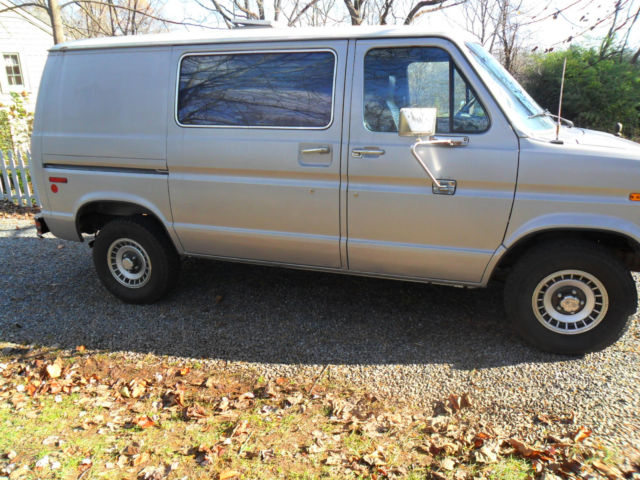 1981 Silver Ford E-Series Van cargo van